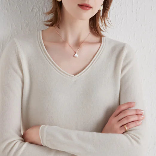 Loose V-Neck Knit Sweater