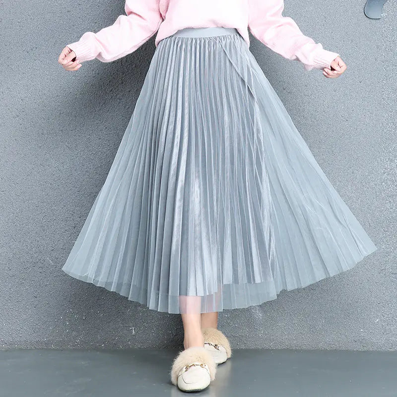 Pleated Tulle Skirt