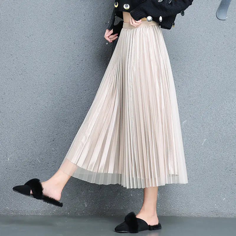 Pleated Tulle Skirt