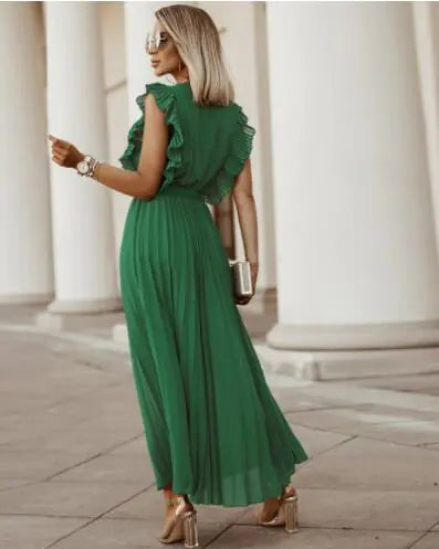 Soft Crepe Pleated Dress