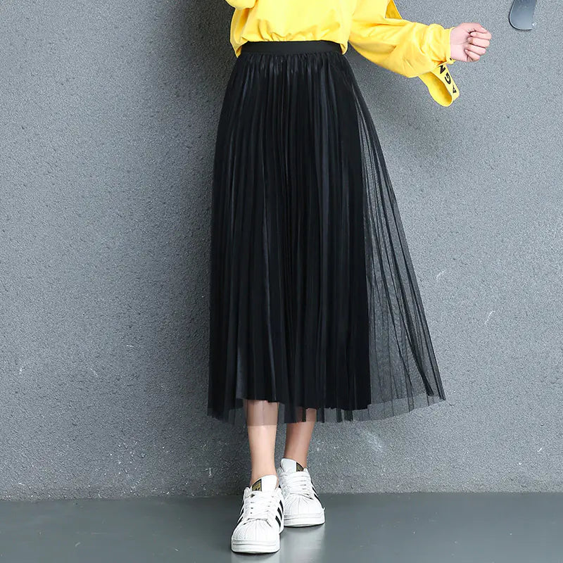 Pleated Tulle Skirt
