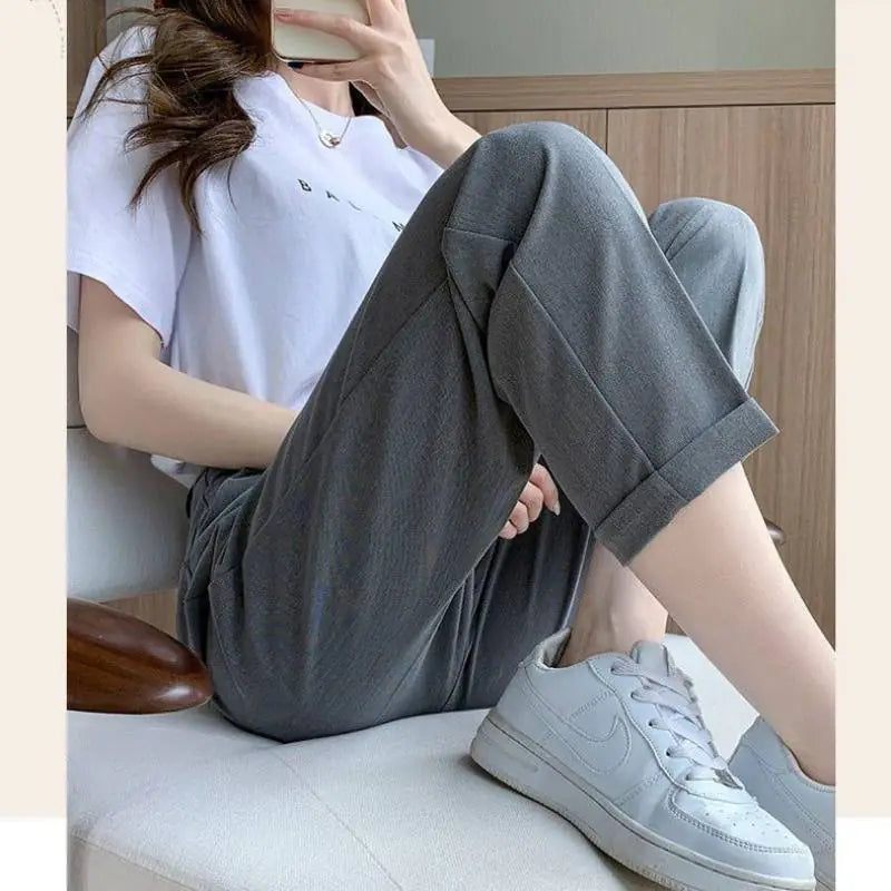 High-Waisted Cropped Trousers