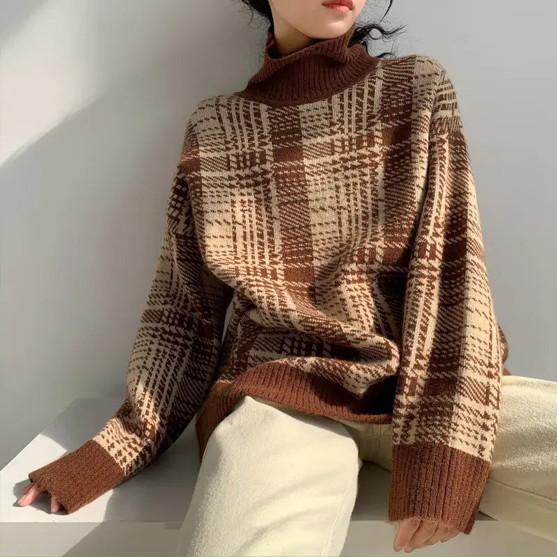 Vintage Thick Knit Turtleneck Sweater