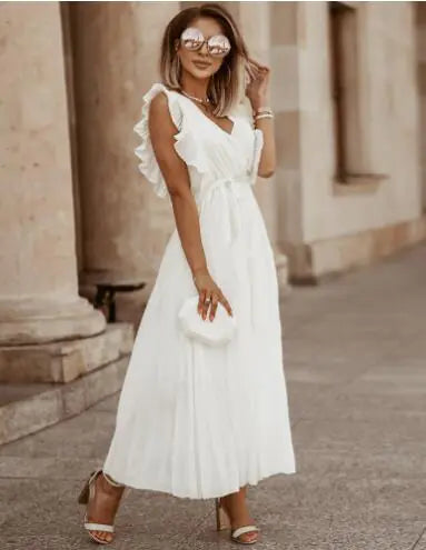 Soft Crepe Pleated Dress