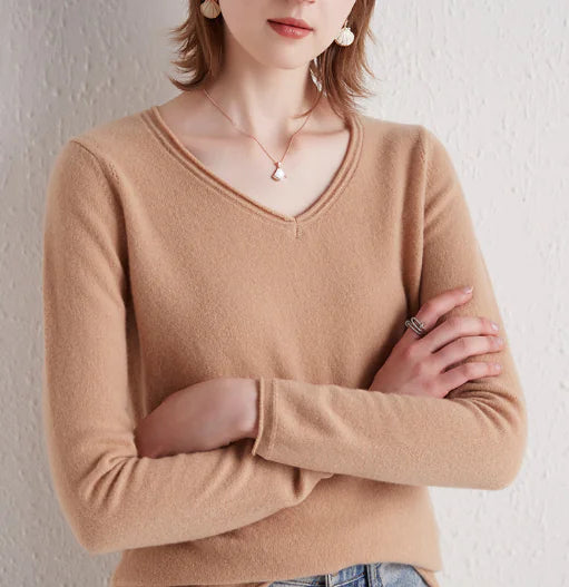 Loose V-Neck Knit Sweater